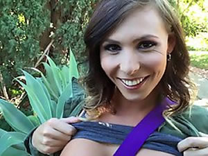 Sexy tranny girl posing outdoor - TS porn tube